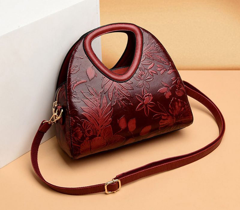 Luksusowa Torebka Damska Billy High Quality Leather - Czerwony