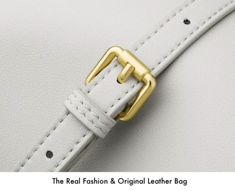 Luksusowa Torebka Damska Rubby Genuine Leather - Szary