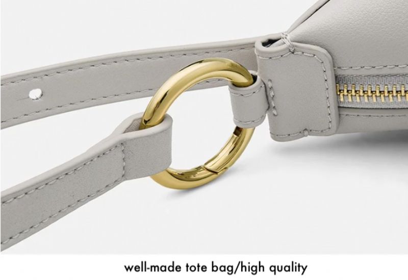 Luksusowa Torebka Damska Rubby Genuine Leather - Szary