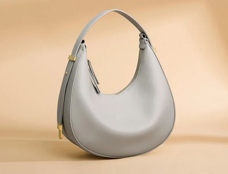 Luksusowa Torebka Damska Rubby Genuine Leather - Szary