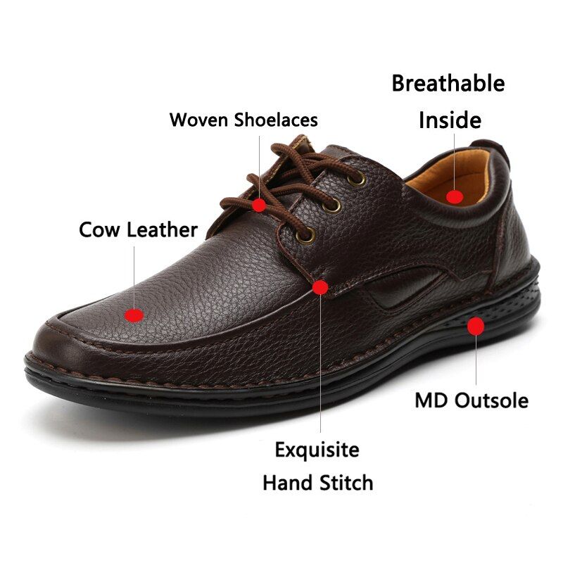 Lyon Męskie Mokasyny Eleganckie Buty - Brązowy