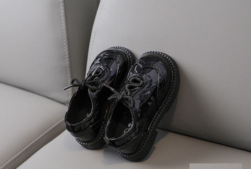 Lys Dziewczęce Buty Płaskie - Czarny