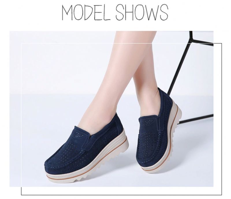 M10 Damskie Buty Na Platformie - Morelowy