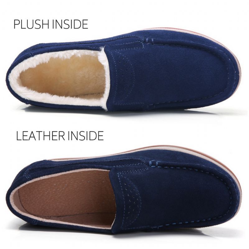 M10 Plush Damskie Buty Na Platformie - Granatowy niebieski