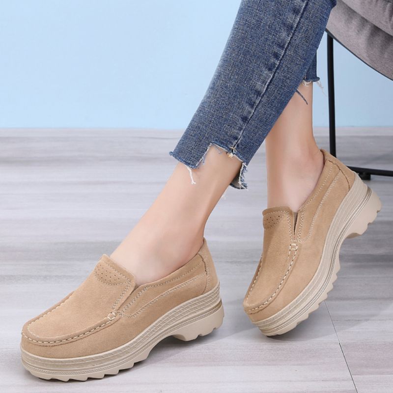 M10 V1 Damskie Buty Na Platformie - Beżowy