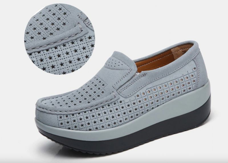 M8 Damskie Buty Na Platformie - Szary Hollow
