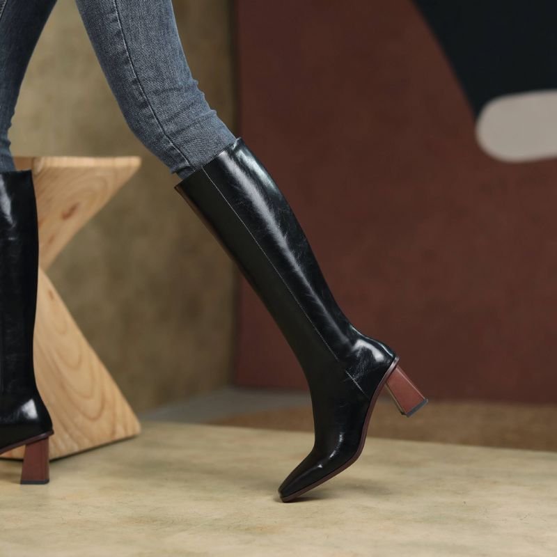 Macry Damskie Buty Do Kolan - Czarny
