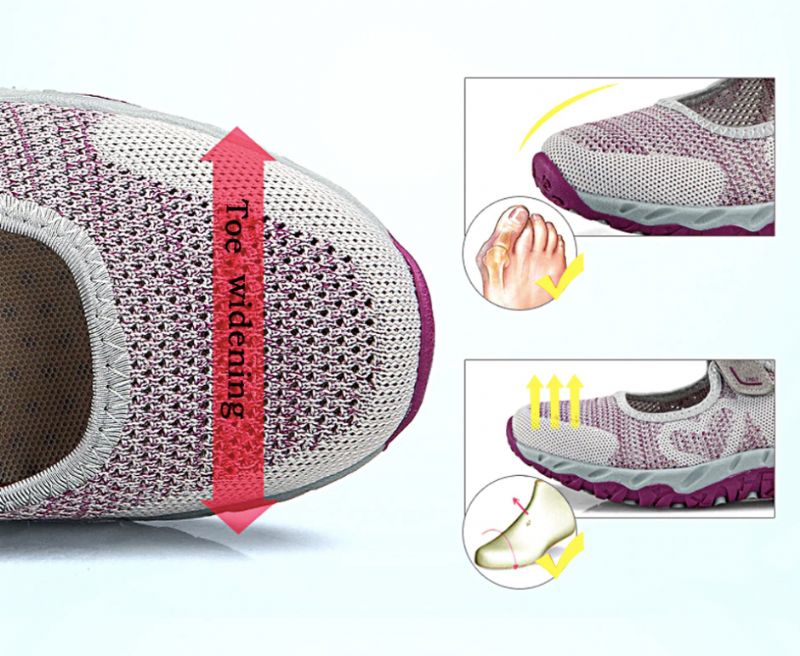 Magnolia Damskie Buty Sportowe Z Siateczki - Szary 01