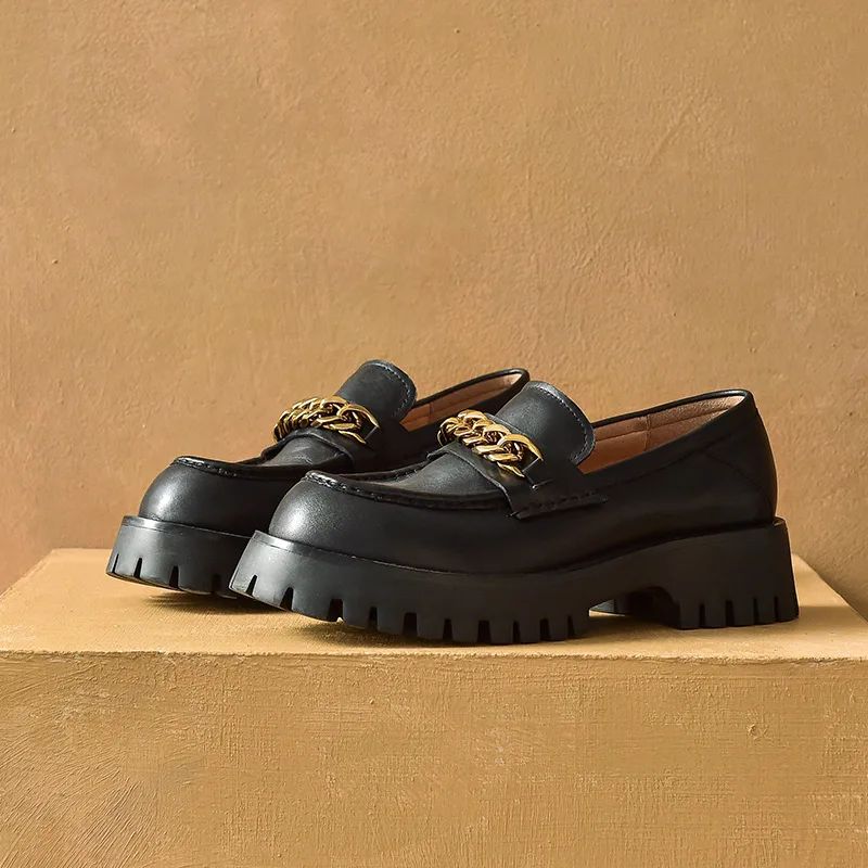 Makris Damskie Buty Typu Platform - Czarny