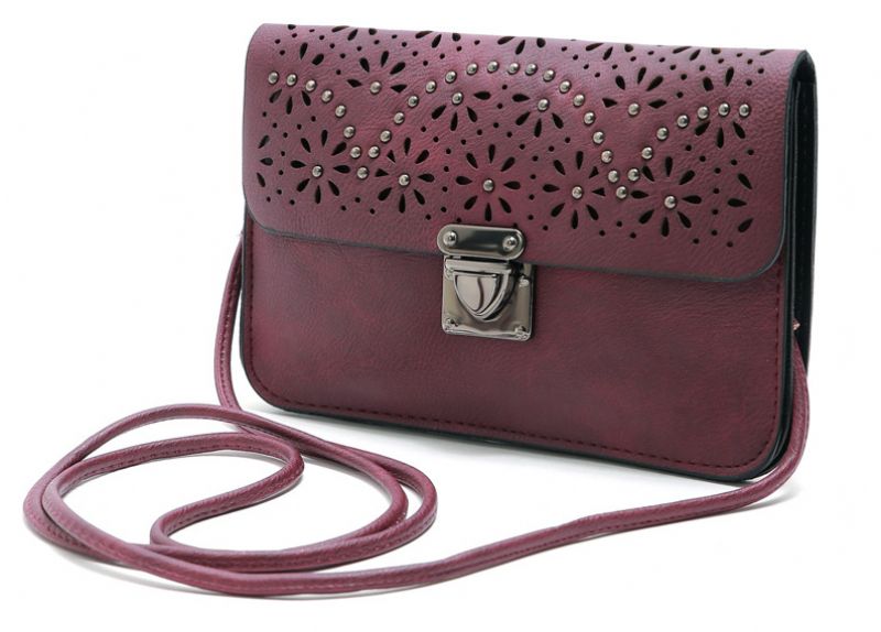 Mała Torebka Damska Pimentel Fashion Rivets - Burgund