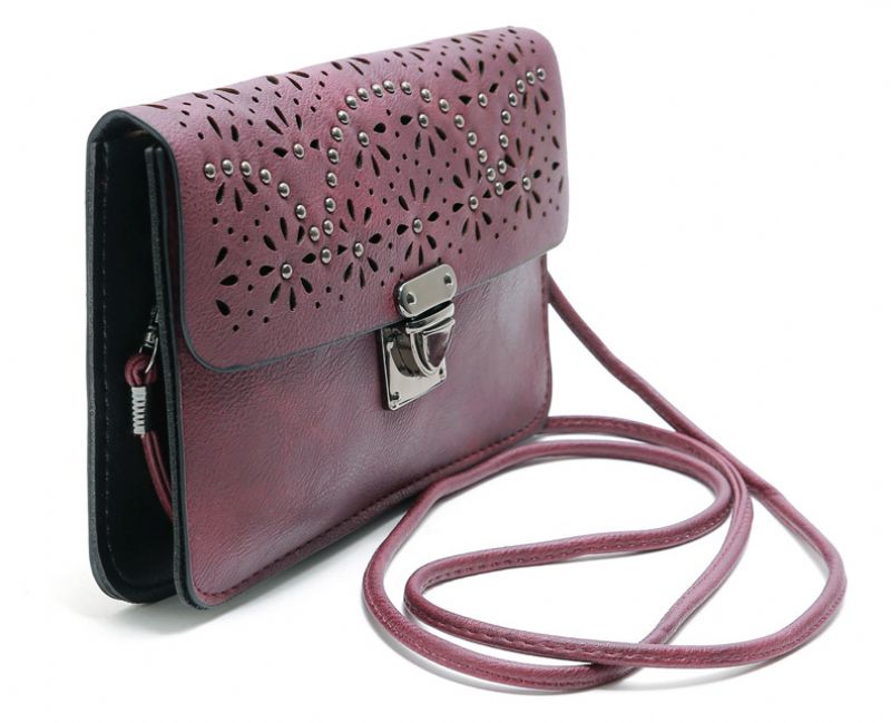 Mała Torebka Damska Pimentel Fashion Rivets - Burgund