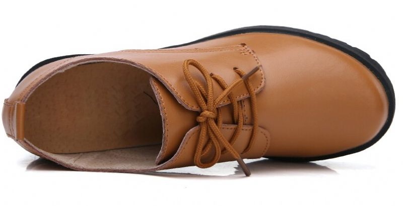 Manrique Damskie Buty Na Platformie Sznurowane - Brązowy
