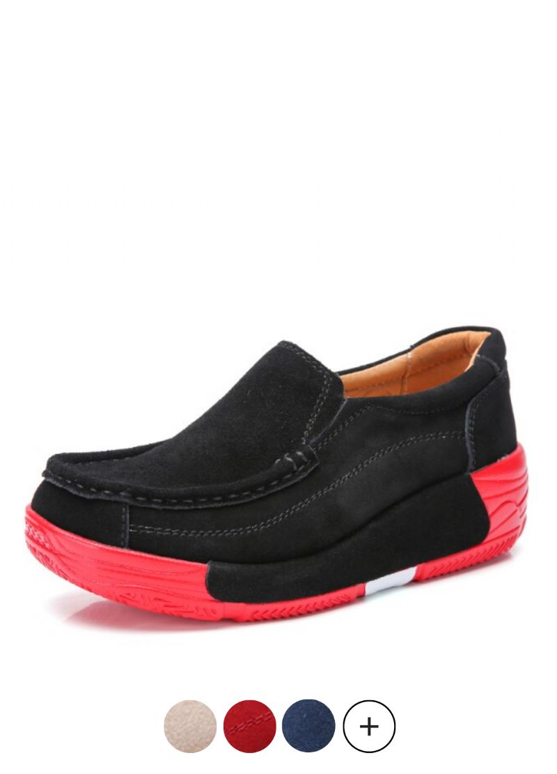 Marbella Damskie Buty Platformowe Wsuwane Czarne