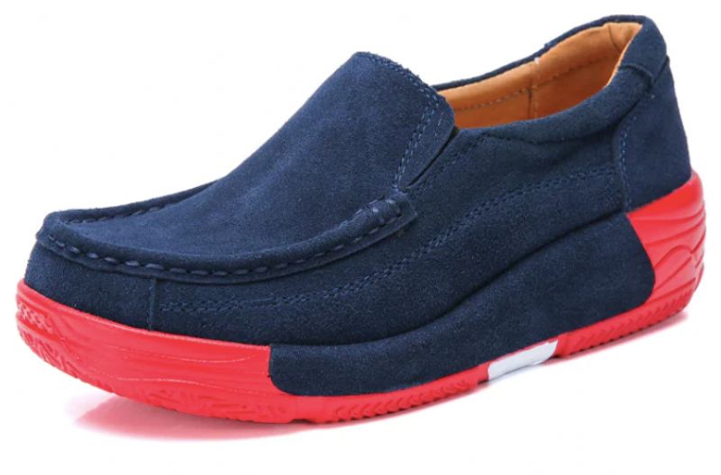 Marbella Damskie Buty Wsuwane Na Platformie - Niebieski