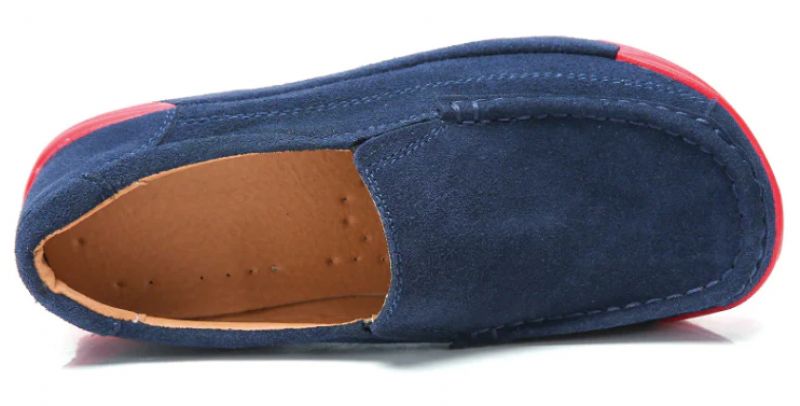 Marbella Damskie Buty Wsuwane Na Platformie - Niebieski