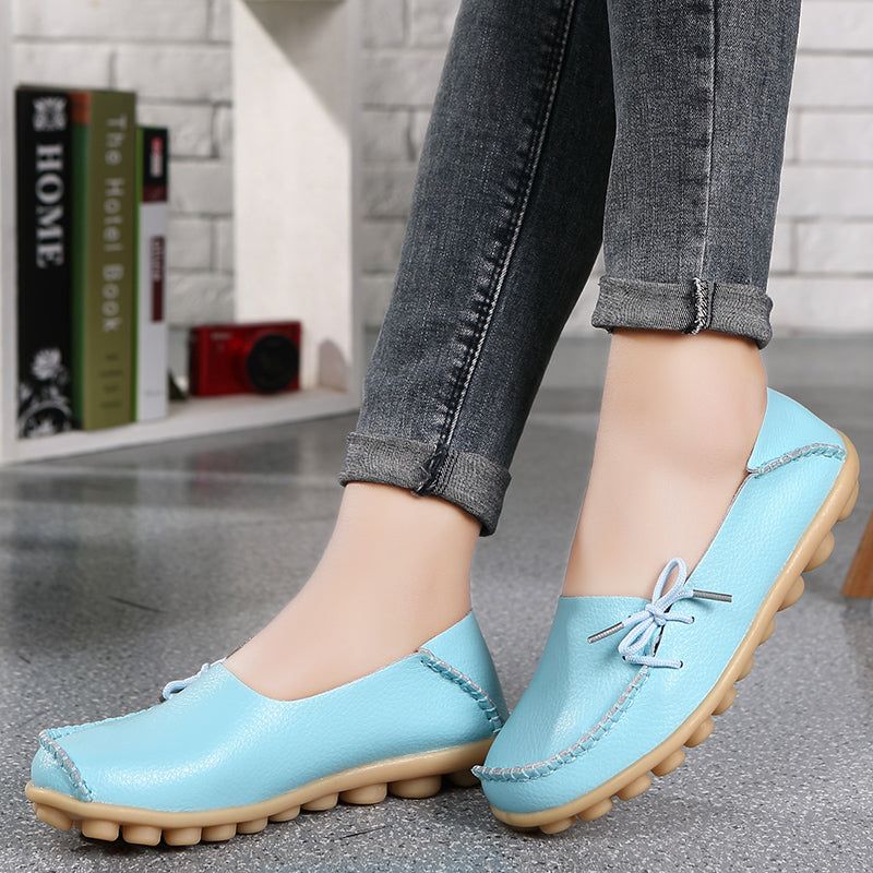 Marcela Damskie Płaskie Buty Wsuwane - Złoty