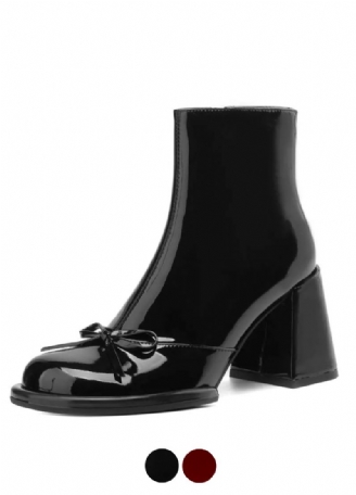Marcella Damskie Buty Typu Warm Square Heel Ankle Boots