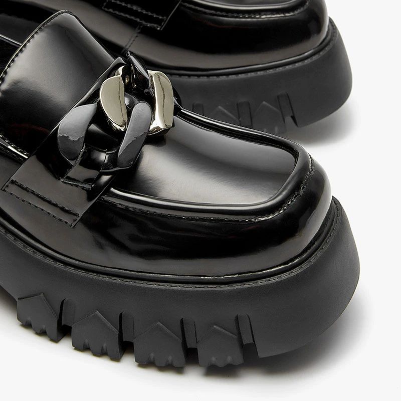 March Damskie Buty Na Platformie Z Łańcuchem - Morelowy