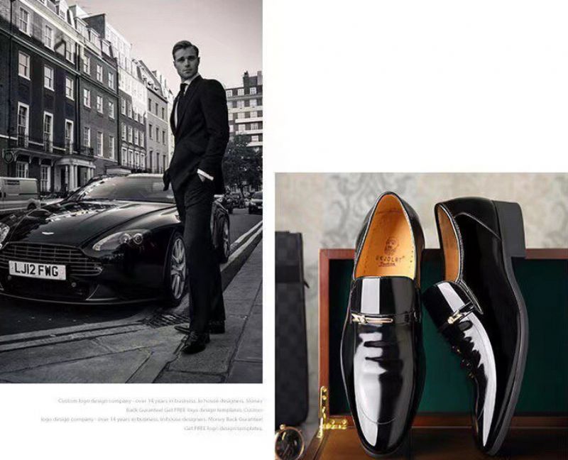 Marcus Męskie Mokasyny Eleganckie Buty - Czarny Hollow