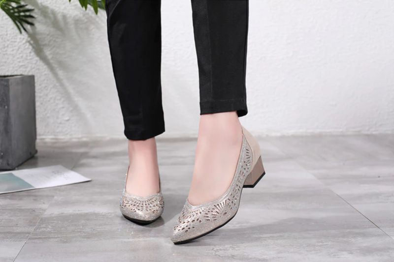 Maren Damskie Buty Na Obcasie - Złoty