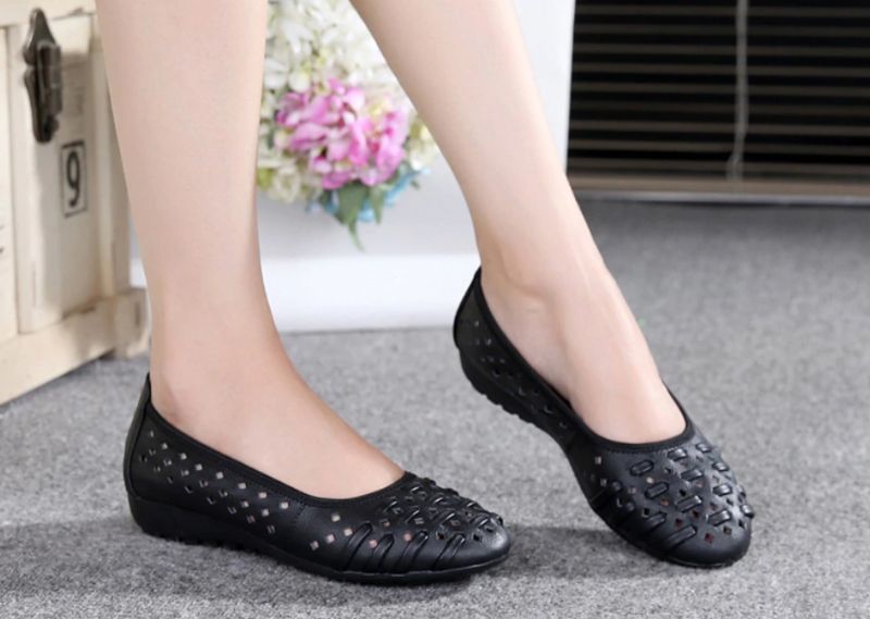 Marina Damskie Mokasyny Wsuwane Czarne Buty - Czarny