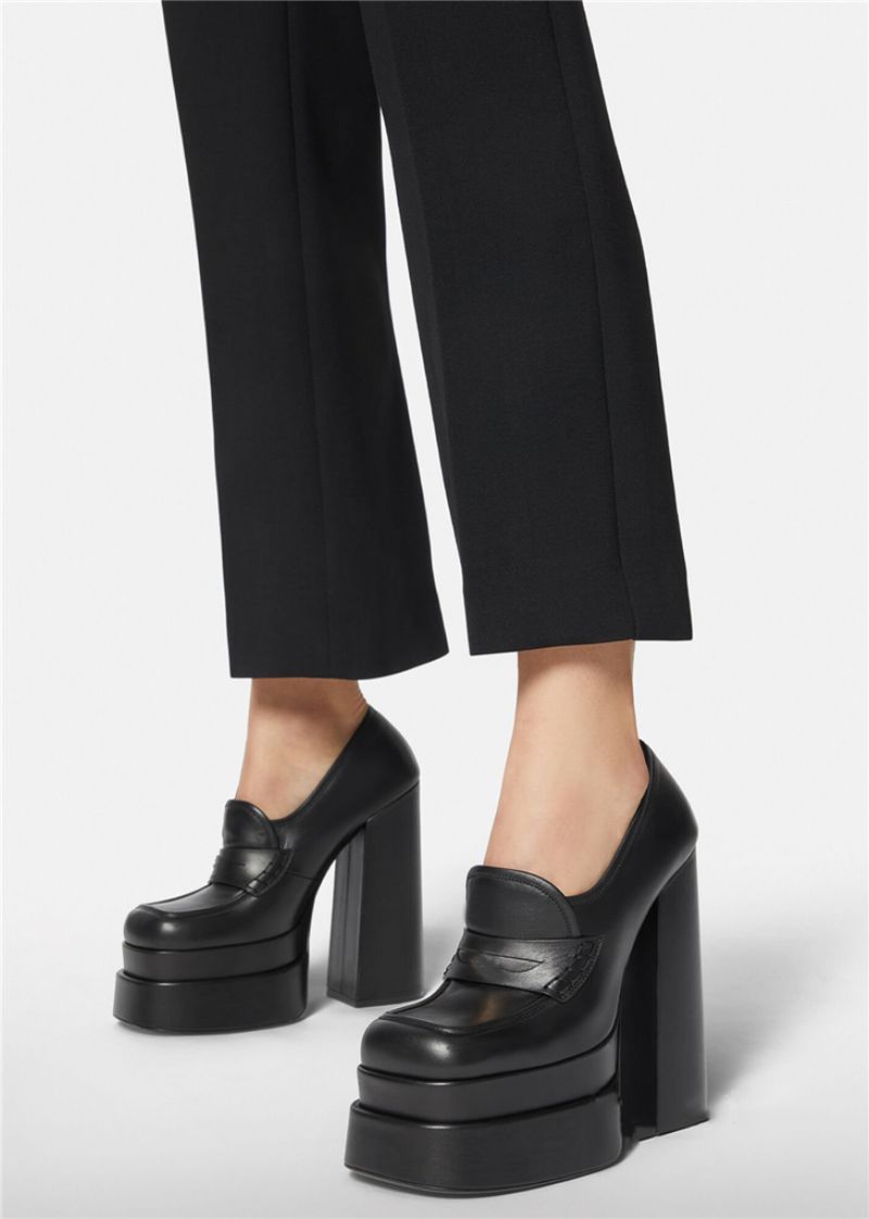 Mau Damskie Buty Na Platformie - Czarny