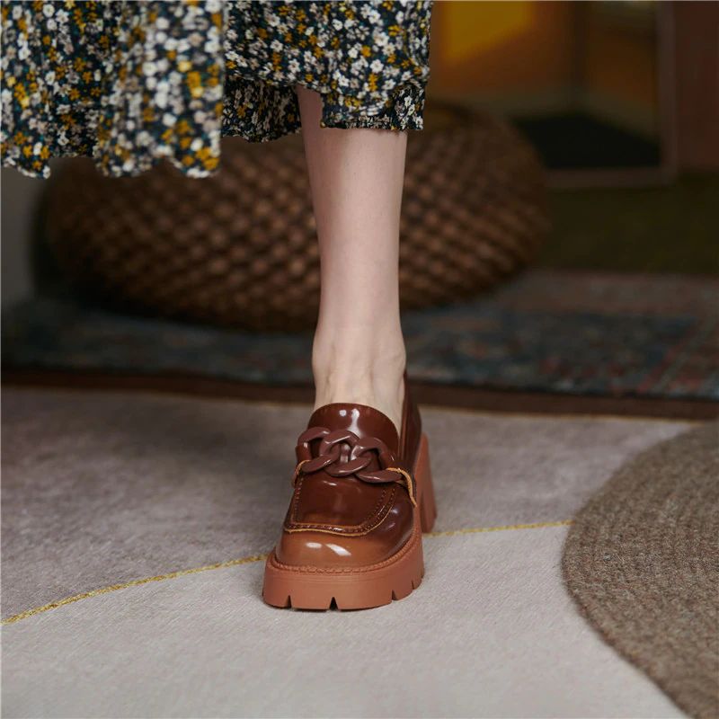 May Damskie Buty Na Grubej Platformie - Czarny