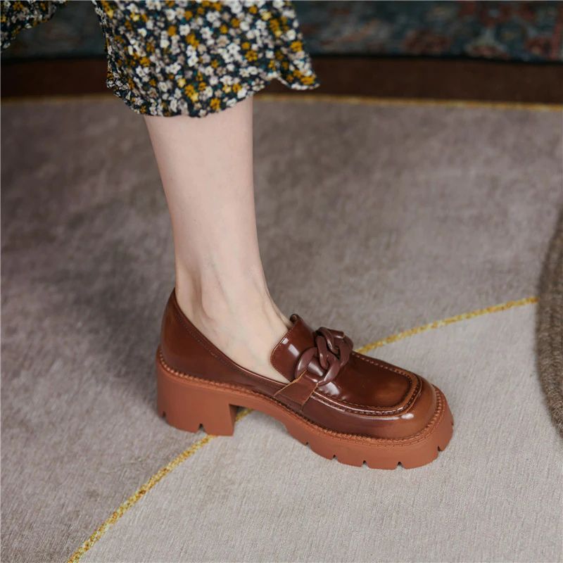 May Damskie Buty Na Grubej Platformie - Czarny