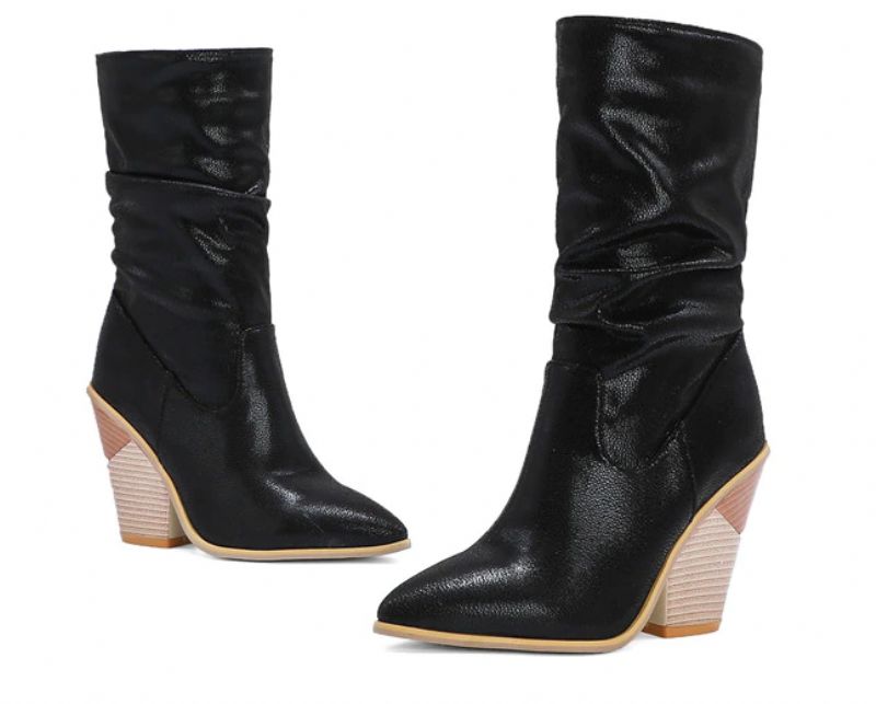 Maya Damskie Buty Kowbojskie - Brązowy Bez Futra