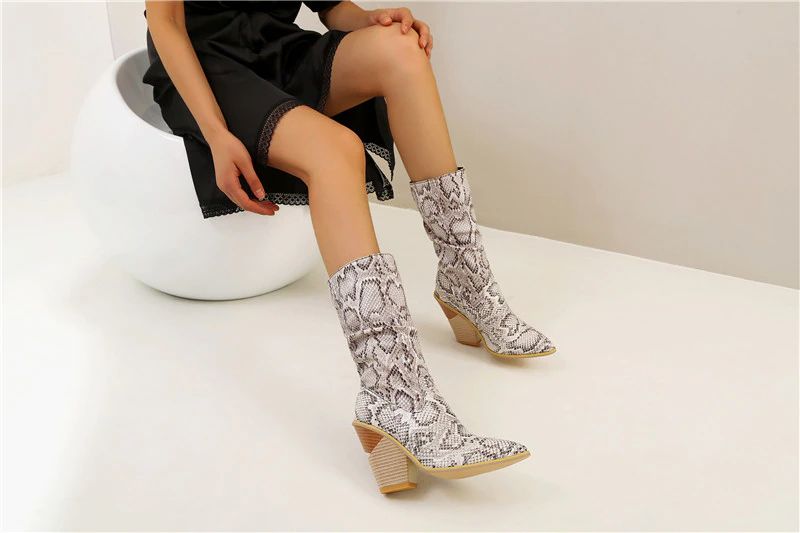 Maya Damskie Buty Kowbojskie - Brązowy Bez Futra