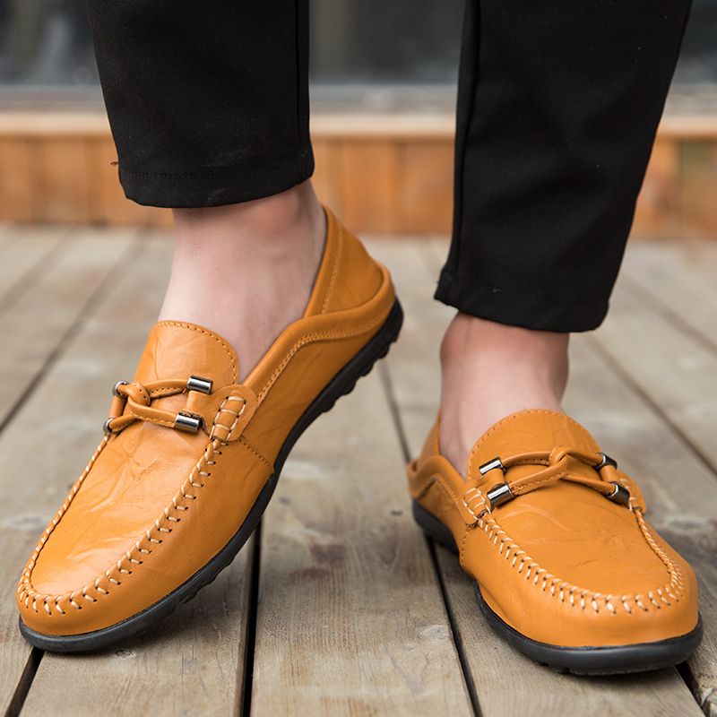 Melchor Męskie Mokasyny Buty Wizytowe - Czarny