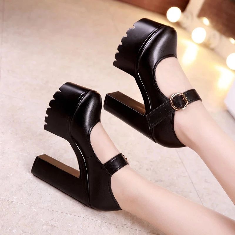 Melisa Damskie Buty Na Platformie - Czarny 5 cali