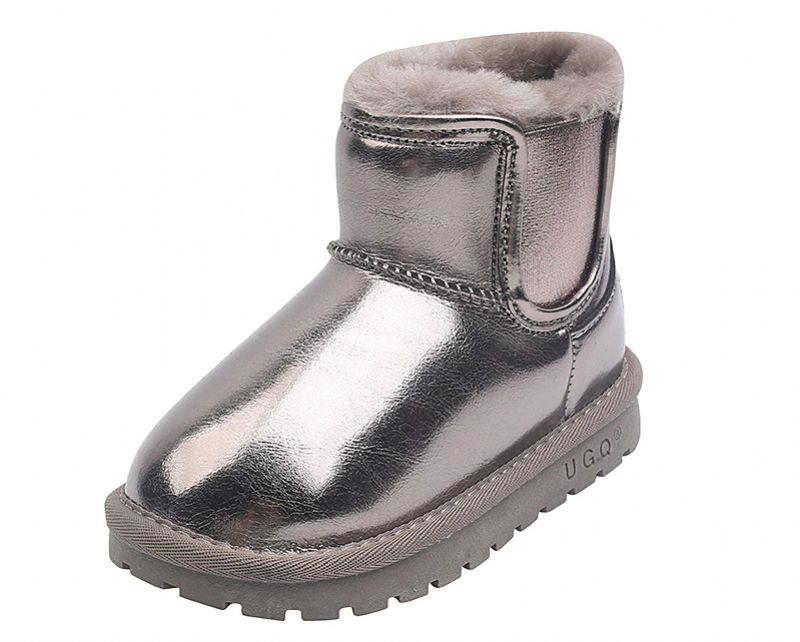 Mera Dziewczęce Buty Śniegowe - Srebrny Futro