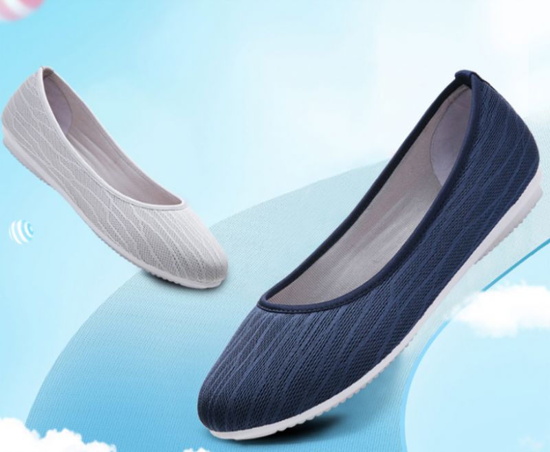Merary Damskie Płaskie Buty - Niebieski