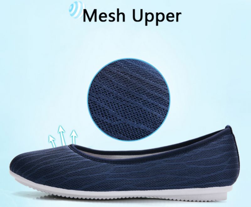 Merary Damskie Płaskie Buty - Niebieski