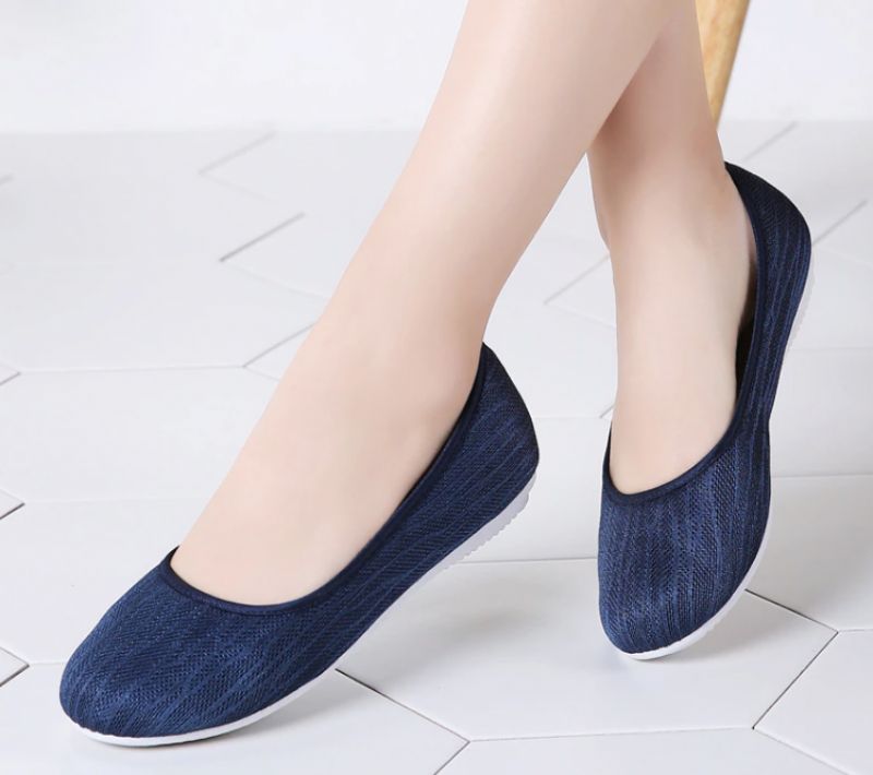 Merary Damskie Płaskie Buty - Niebieski