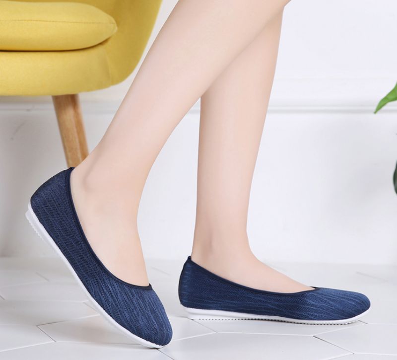 Merary Damskie Płaskie Buty - Niebieski