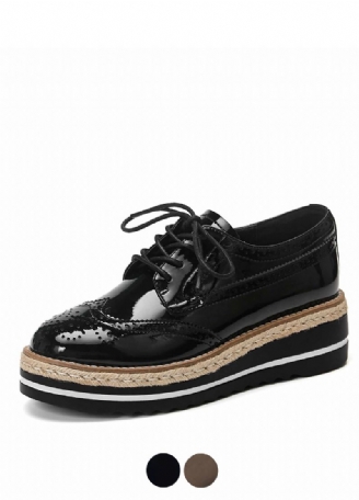 Merlina Damskie Buty Typu Oksford Na Platformie