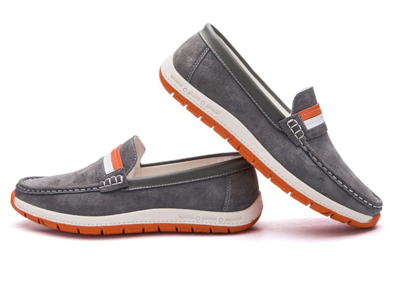 Męskie Buty Frank Loafers - Szary