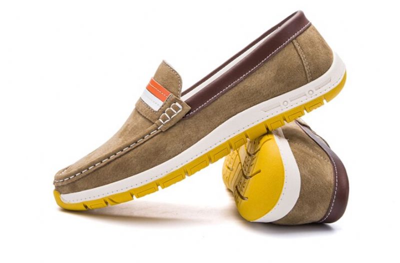 Męskie Buty Frank Loafers - Szary