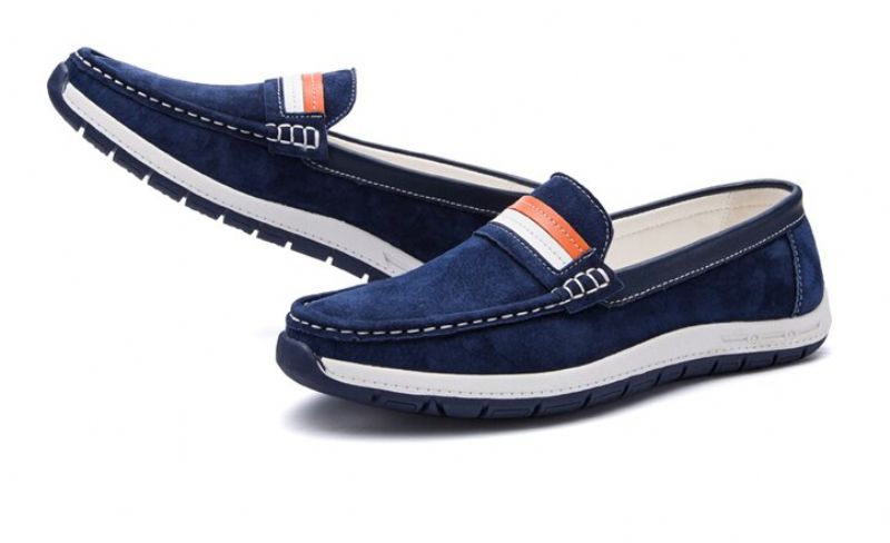 Męskie Buty Frank Loafers - Szary