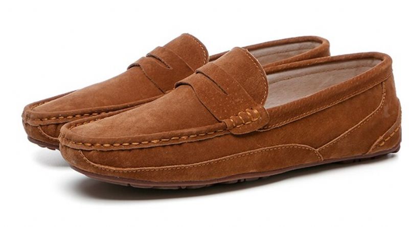 Męskie Buty Loafers Virgil - Brązowy