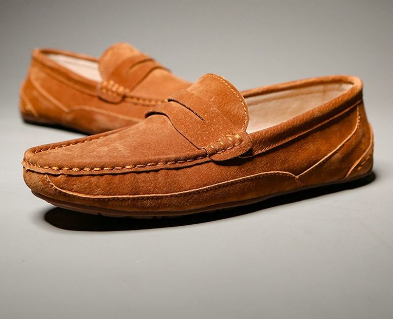 Męskie Buty Loafers Virgil - Brązowy