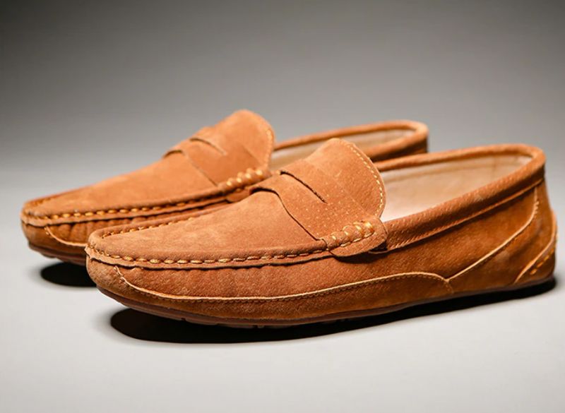 Męskie Buty Loafers Virgil - Brązowy