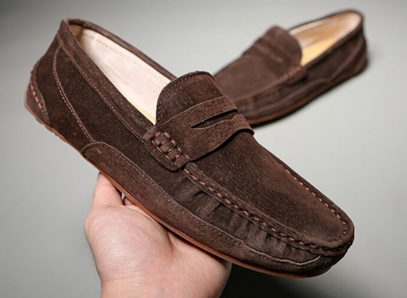 Męskie Buty Loafers Virgil - Brązowy