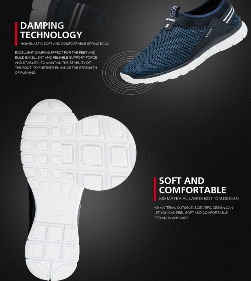 Męskie Buty Sportowe Ozio Slip-on - Czarny