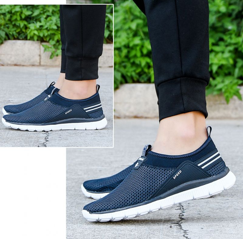Męskie Buty Sportowe Ozio Slip-on - Czarny