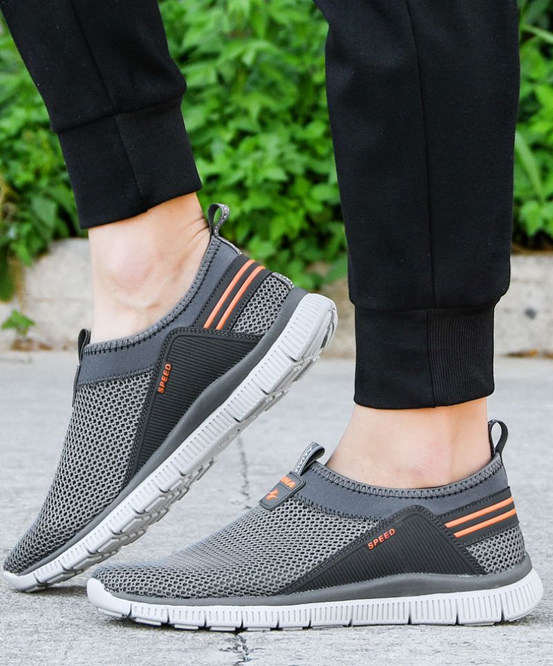 Męskie Buty Sportowe Ozio Slip-on - Czarny