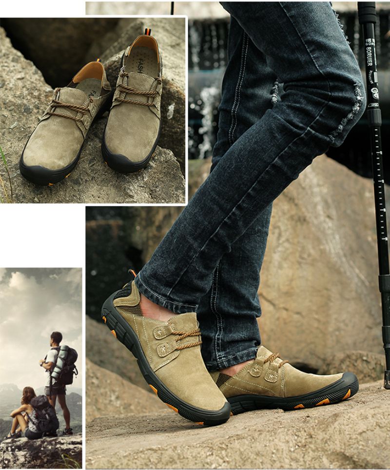 Męskie Mokasyny Buty Codzienne Fede - Khaki