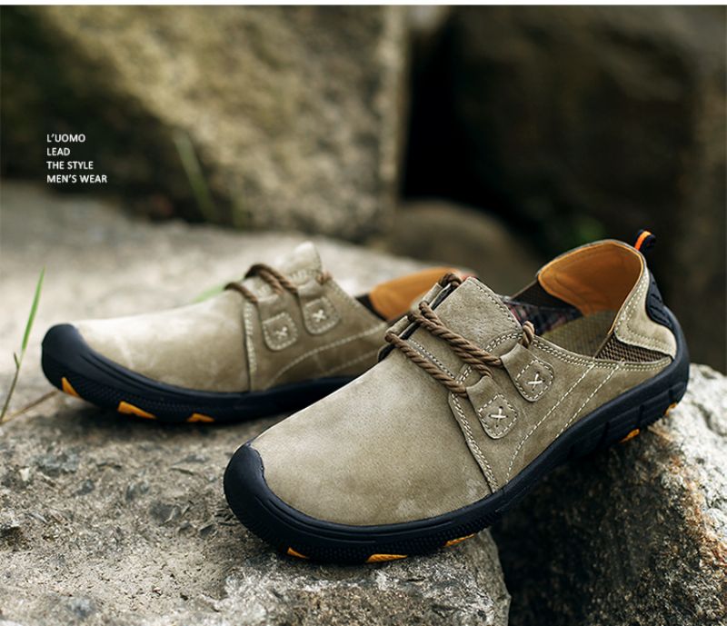 Męskie Mokasyny Buty Codzienne Fede - Khaki
